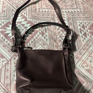 All Saints Black Leather Shoulder Bag